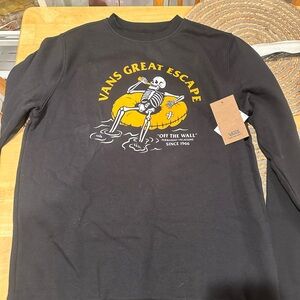 Vans Black Long Sleeve with Skeleton Graphic